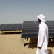 A solar plant in Abu Dhabi, United Arab Emirates.